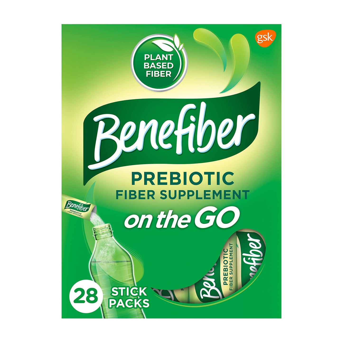 Benefiber On the Go Prebiotic Fiber Supplement Powder for Digestive Health, Daily Fiber