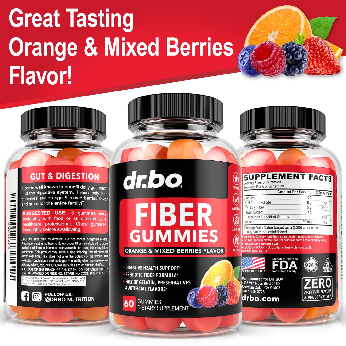 Fiber Gummies for Adults & Kids - Tasty Gummy Prebiotic Fiber Supplement for Max Digest