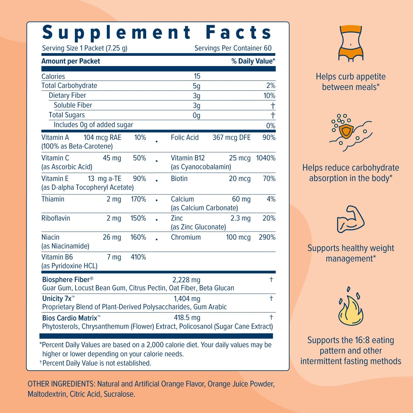 UNICITY BALANCE ORANGE - Stay Full Longer by Slowing Carbohydrate Absorption