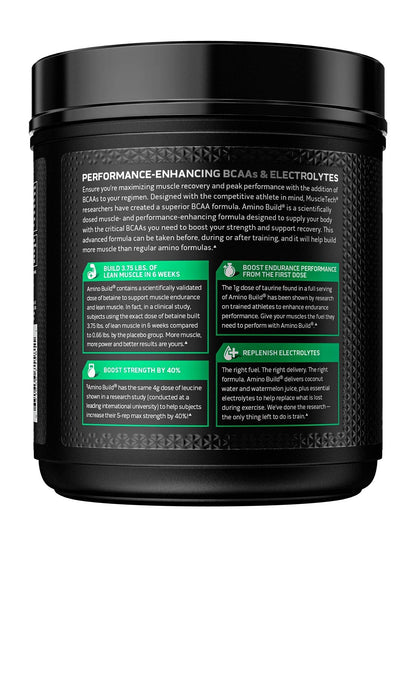 BCAA Amino Acids + Electrolyte Powder MuscleTech Amino Build 7g of BCAAs