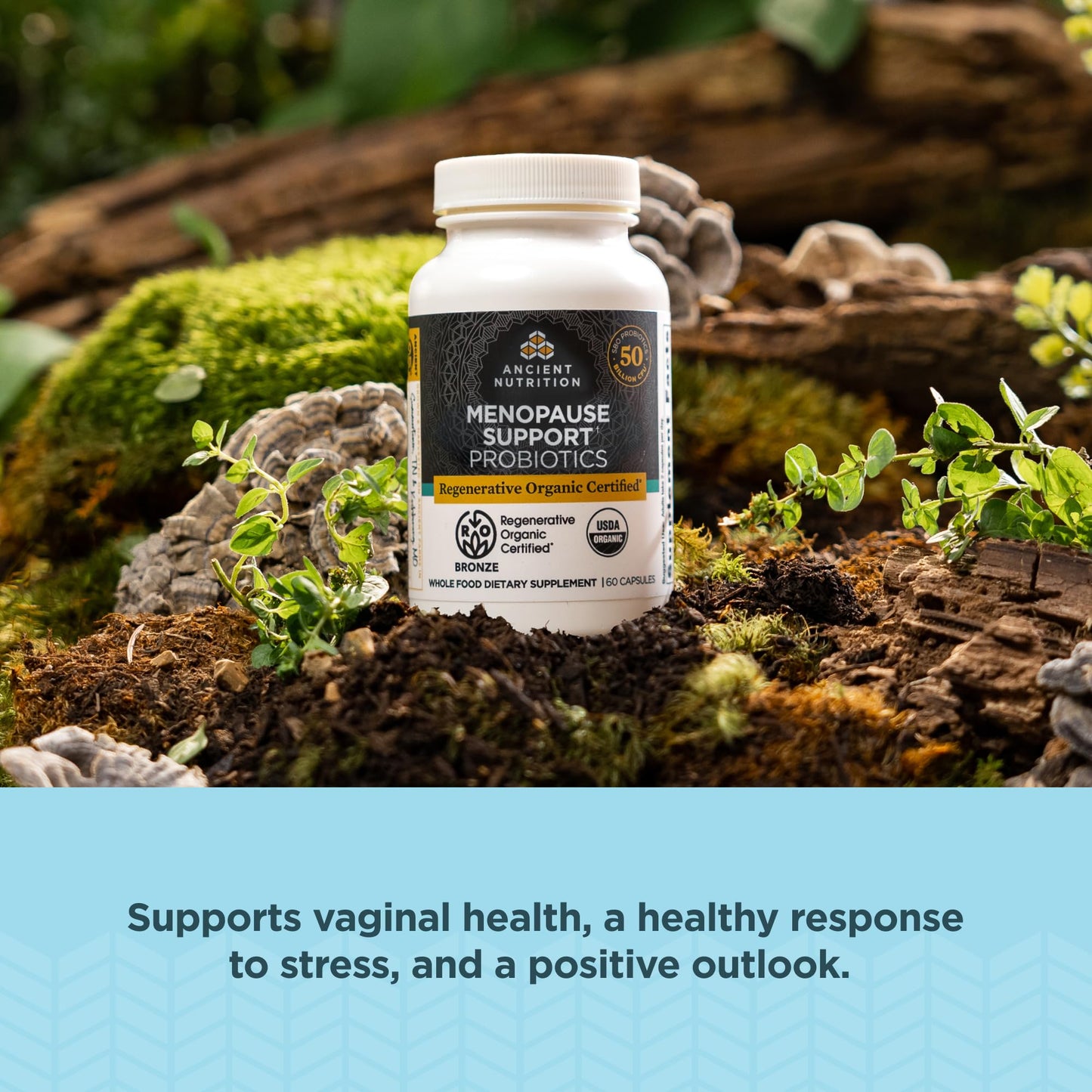 Ancient Nutrition Regenerative Organic Certified Probiotics for Menopause Support