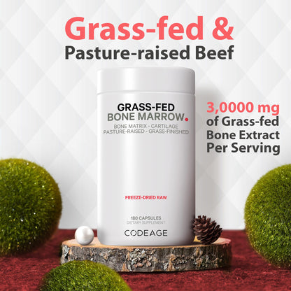 Codeage Grass Fed Bone Marrow, Full Spectrum Whole Bone Extract