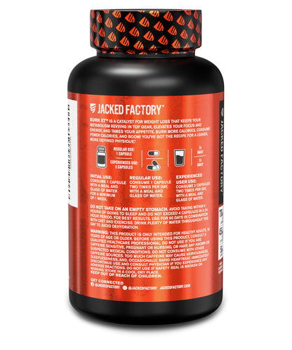 Jacked Factory Burn-XT Clinically Studied Fat Burner & Weight Loss Supplement