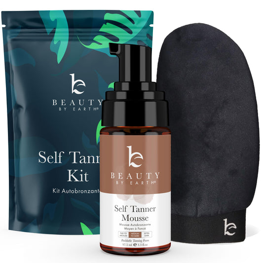 Self Tanner Tanning Mousse Kit - USA Made with Natural & Organic Ingredients