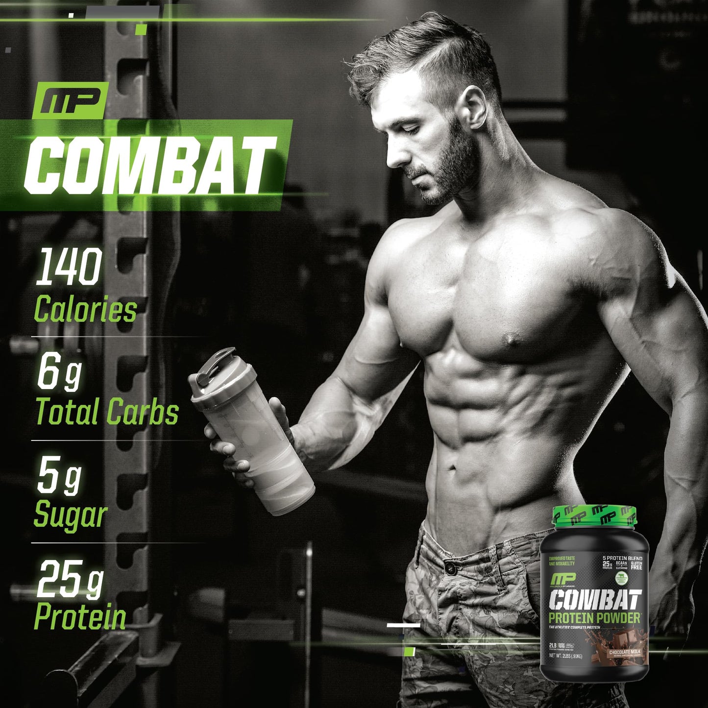 Muscle Pharm Combat Protein Powder, Fuels Muscles for Productive Workouts, 5 Protein