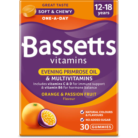 Bassetts Vitamins 12-18 EPO Orange & Passion Fruit 30's, 94.2 g, Orange and passionfruit