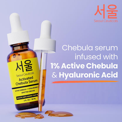 SeoulCeuticals Chebula Active Serum for Face - Korean Skin Care Anti Aging Natural