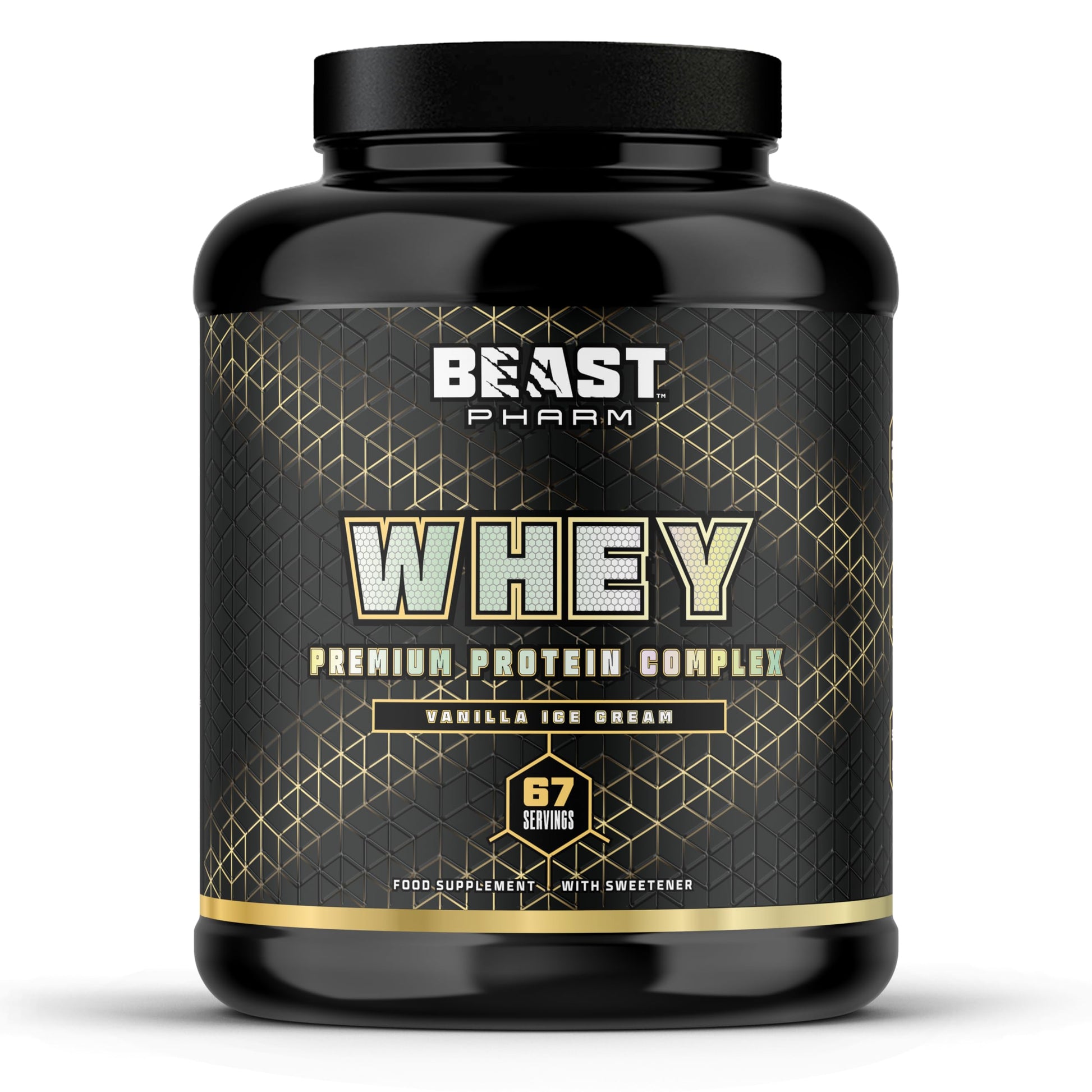 Beast Pharm | WHEY Protein Powder | 2.01kg/67 Servings | Vanilla Ice Cream