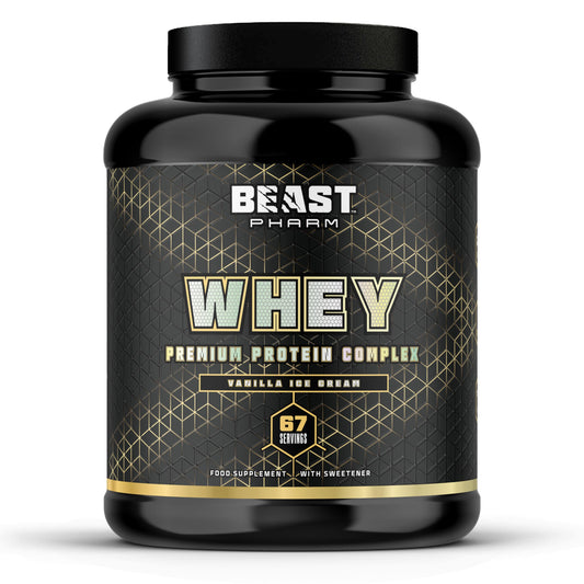 Beast Pharm | WHEY Protein Powder | 2.01kg/67 Servings | Vanilla Ice Cream