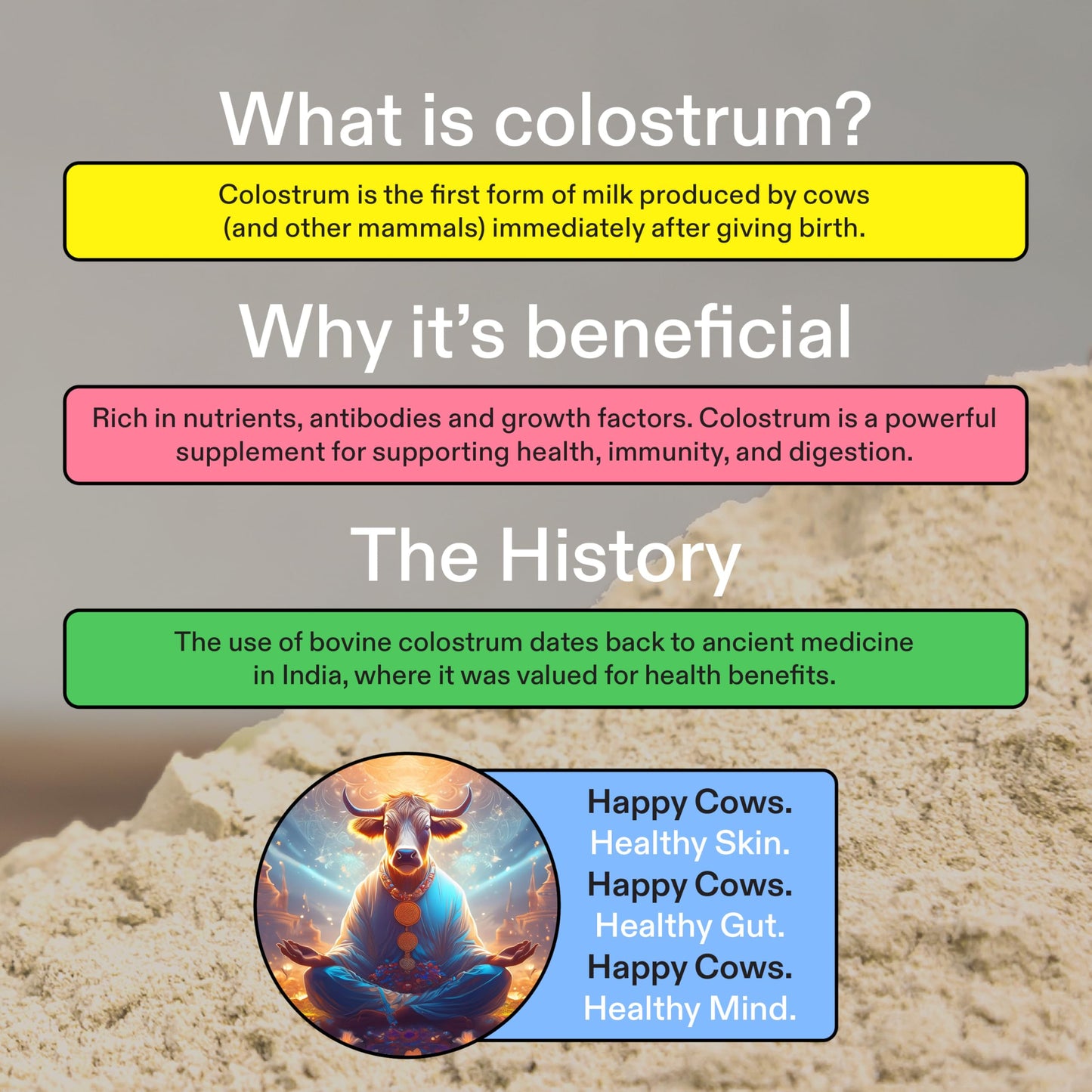 Colostrum Supplement for Gut Health, Hair Growth, Beauty and Immune Support