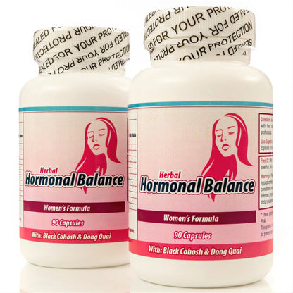 Balance Hormonal. Suplemento Natural para balancear las hormonas femeninas. Set de 2 frascos con 90 capsulas CADA uno. Tratamiento para 3 Meses. 100% Natural