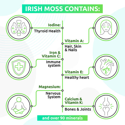 TrueSeaMoss Wildcrafted Irish Sea Moss Gel –7 Flavors- Nutritious Organic Raw