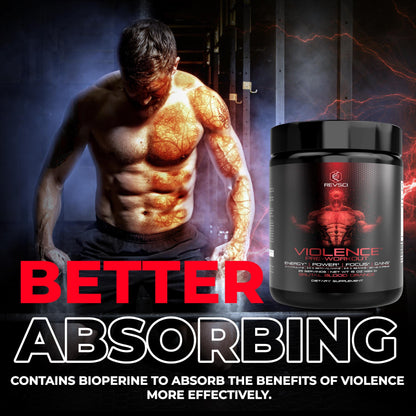 Violence Pre Workout Powder for Men - Precision Dosed Preworkout for Men & Women