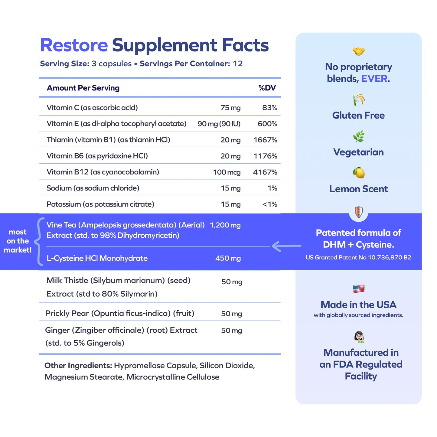 Cheers Restore | Supplement with DHM + L-Cysteine | Feel Better After Drinking & Support