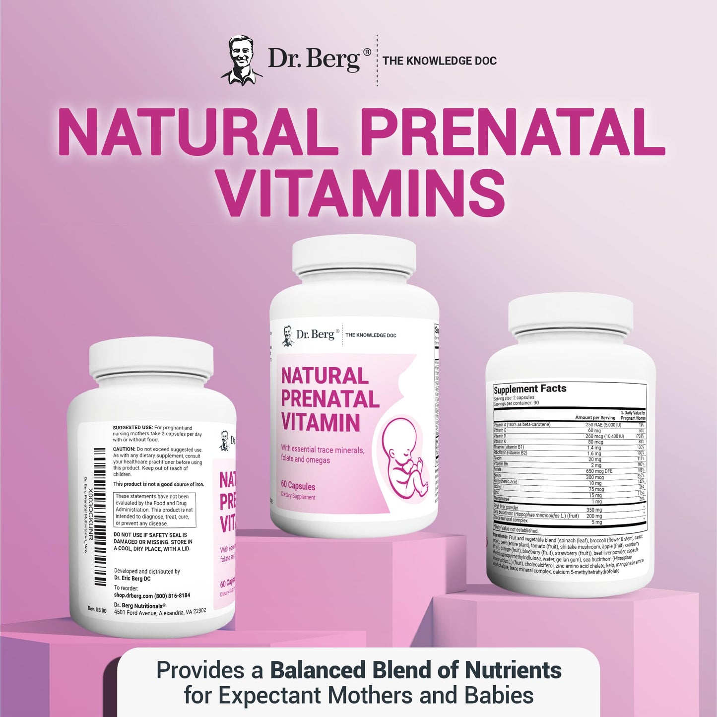 Dr. Berg Natural Prenatal Vitamins for Women (Pregnant & Nursing) - Prenatal Vitamins