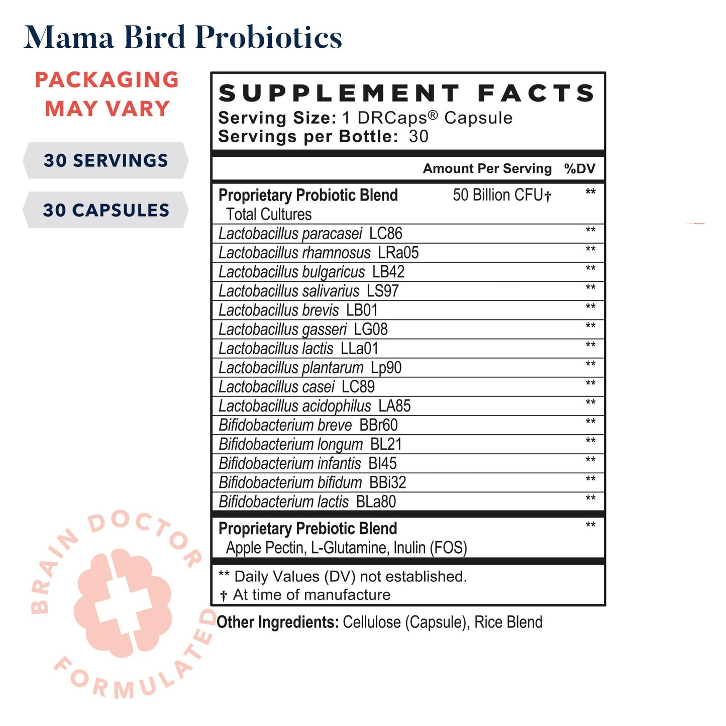 Best Nest Wellness Mama Bird Probiotics for Prenatal, Postnatal, Fertility, Women Digestive