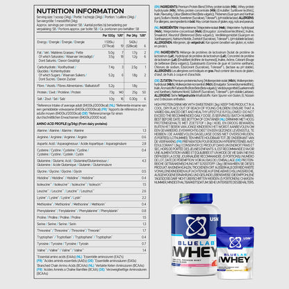 USN Blue Lab Whey Protein Powder: Strawberry - Whey Protein 908g - Post-Workout - Whey Isolate