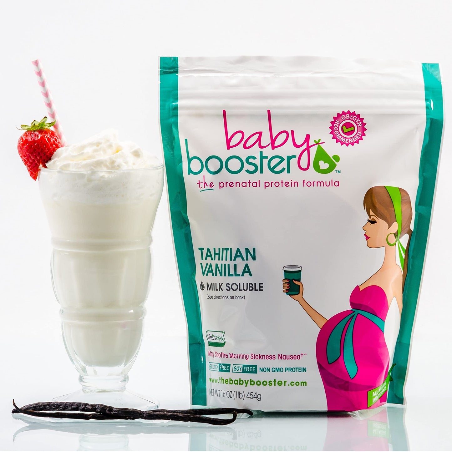 Baby Booster Prenatal Vitamin Supplement Shakes, Kona Mocha and Tahitian Vanilla