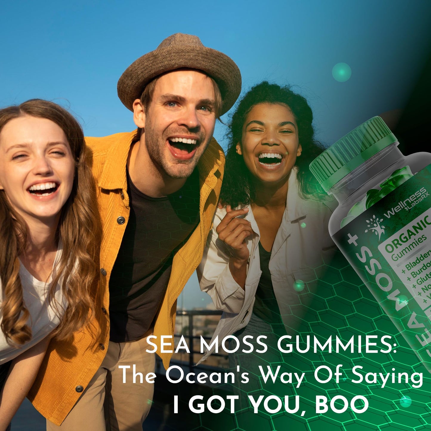 WELLNESS LABSRX Sea Moss Gummies, 3200mg Organic Seamoss, Irish Sea Moss