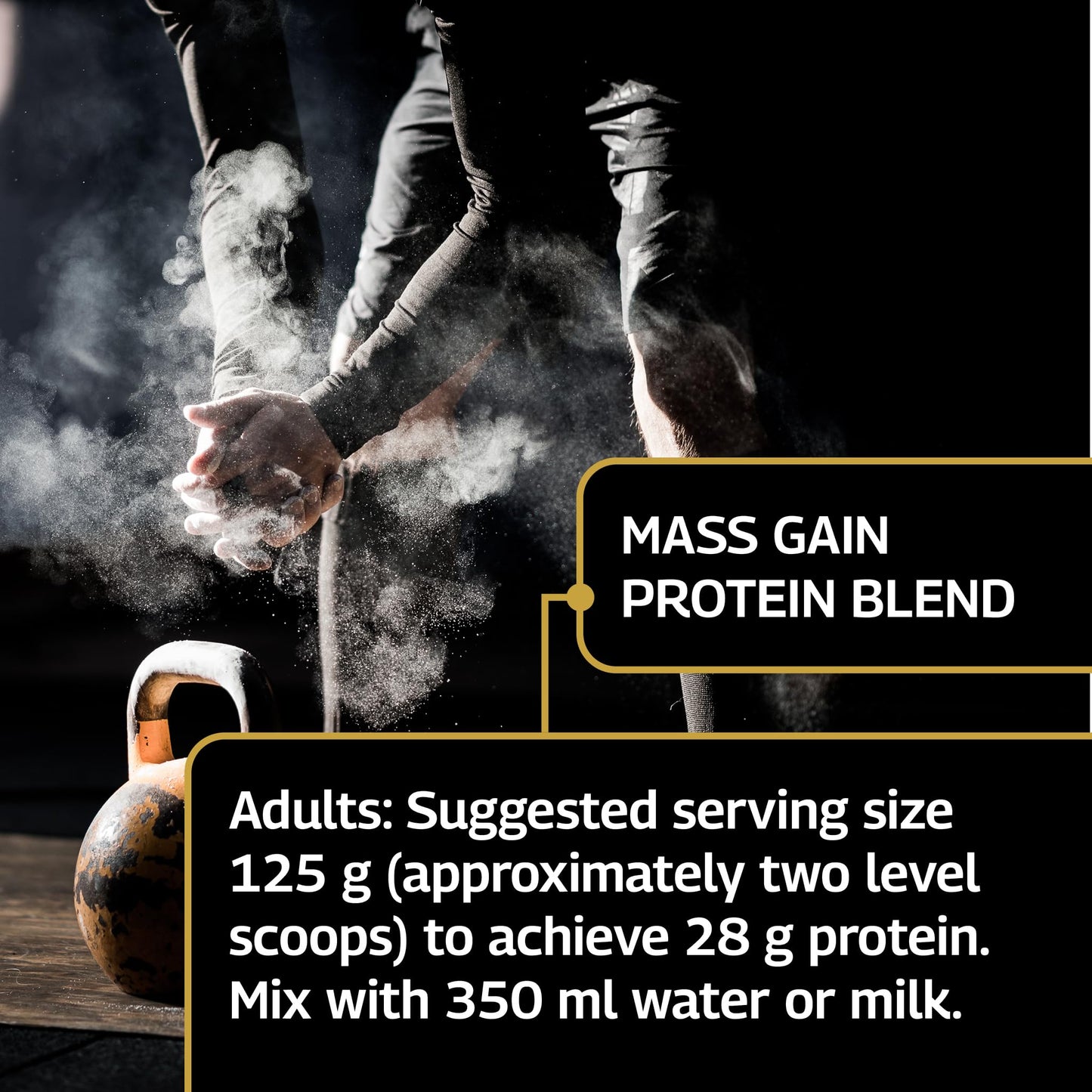 Healthspan Elite All Blacks Mass Gain Protein Blend (1500g) | Chocolate | 28g of Protein