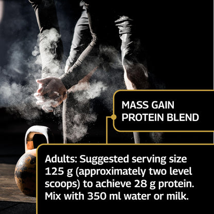 Healthspan Elite All Blacks Mass Gain Protein Blend (1500g) | Chocolate | 28g of Protein