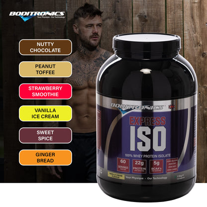 Boditronics 1.5 kg Iso Express Whey 100% Whey Isolate Protein Powder with Occurring Amino Acid