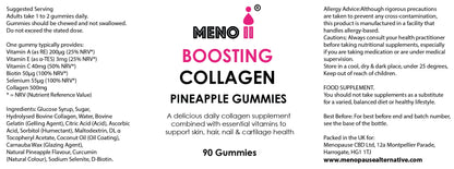 Meno® Boosting Collagen Natural Pineapple 90 Gummies