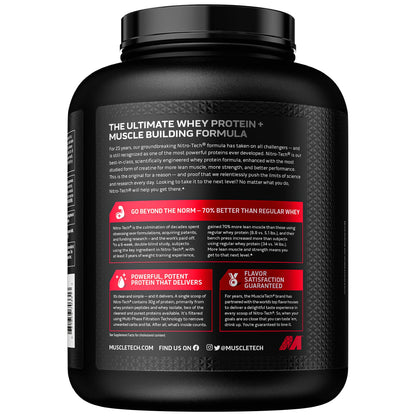 Whey Protein Powder MuscleTech Nitro-Tech Whey Protein Isolate & Peptides Protein