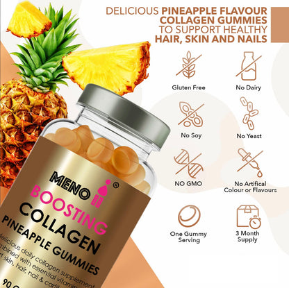 Meno® Boosting Collagen Natural Pineapple 90 Gummies