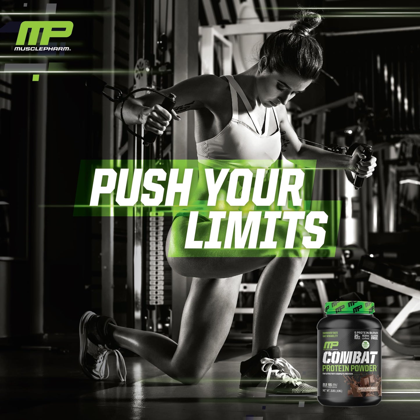 Muscle Pharm Combat Protein Powder, Fuels Muscles for Productive Workouts, 5 Protein