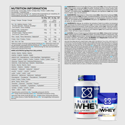 USN Blue Lab Whey Protein Powder: Wheytella - Whey Protein 908g - Post-Workout