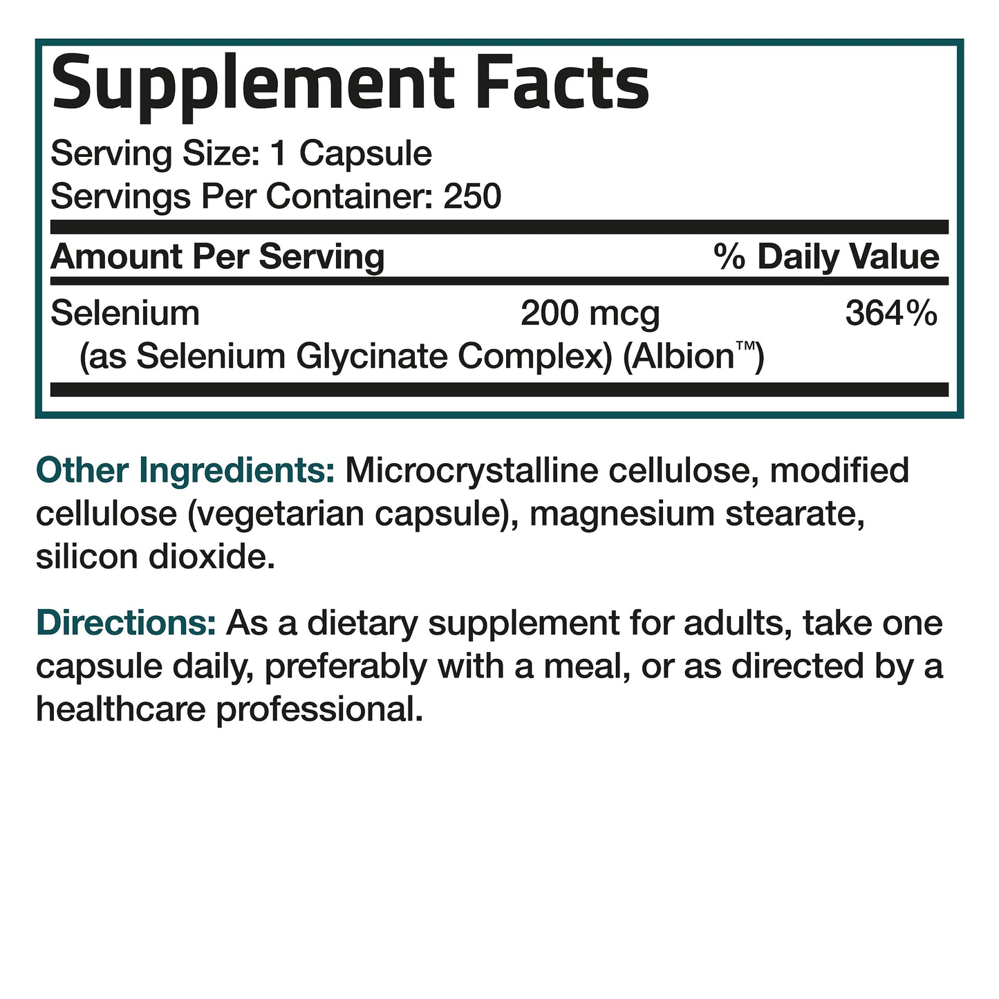 Bronson Selenium 200 mcg – Yeast Free Chelated Amino Acid Complex - Essential Trace