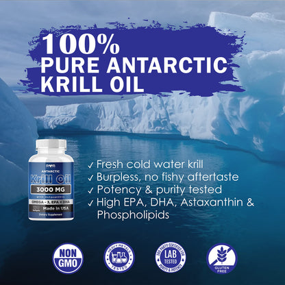 Dr. JOEL'S MOM NUTRIX Antarctic Krill Oil Supplement - 3000 mg Per Serving - 150 Softgel