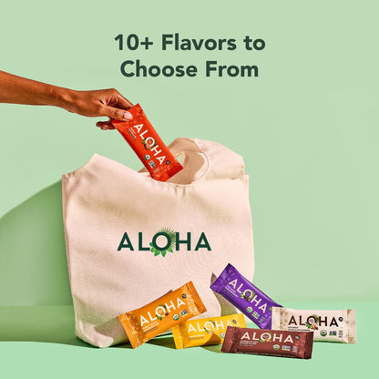 ALOHA Organic Plant Based Protein Bars - Chocolate Chip Cookie Dough - 12 Count, 1.9oz