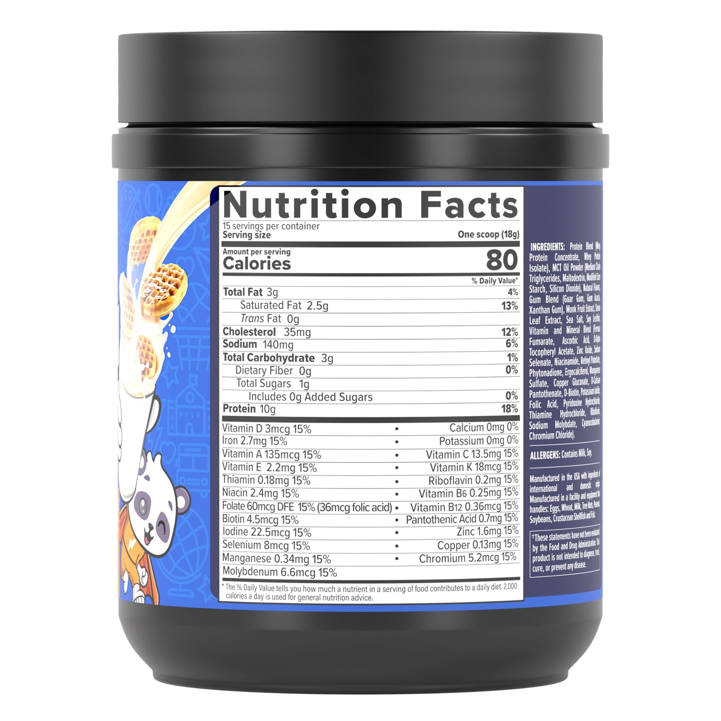 InnoSupps Power Up Protein for Kids Wow Waffle Flavor: Delicious Whey Nutrition