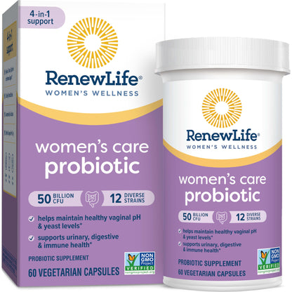 Renew Life Women's Probiotic Capsules, 50 Billion CFU Guaranteed, Supports Vaginal