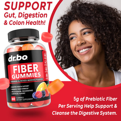 Fiber Gummies for Adults & Kids - Tasty Gummy Prebiotic Fiber Supplement for Max Digest