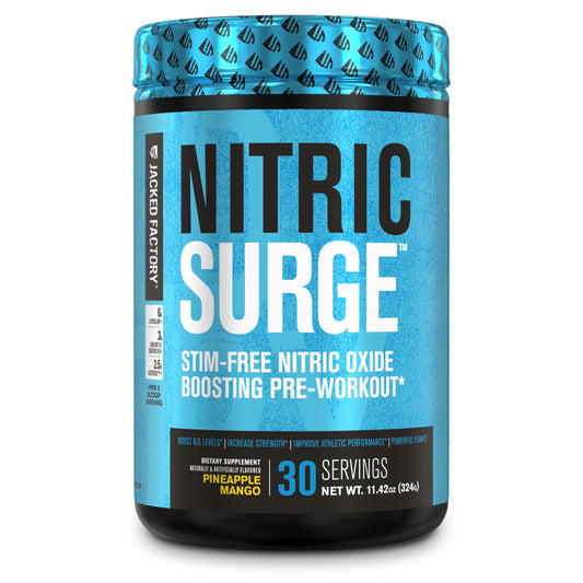 Nitric Surge Stim Free Pre Workout Powder - Caffeine Free Nitric Oxide Supplement 