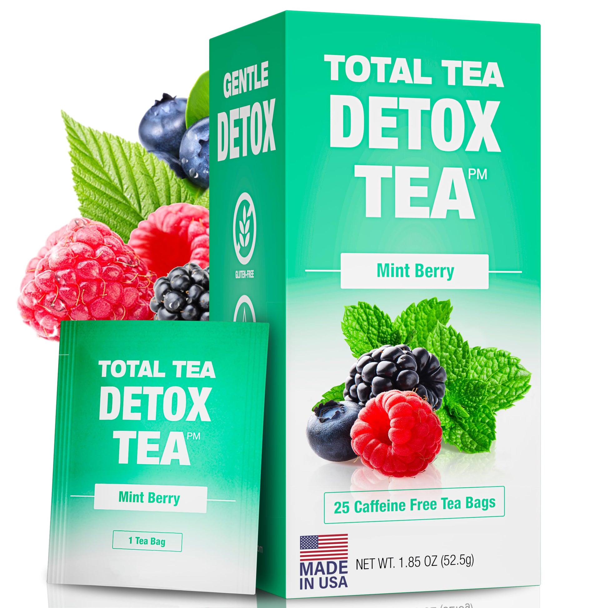 Total Tea Slimming Detox Tea for a Healthy Weight Support - Caffeine Free - Herbal 