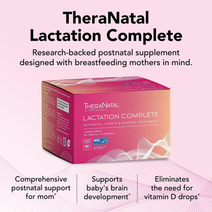 Theralogix TheraNatal Lactation Complete Postnatal Vitamin Supplement - 13-Week