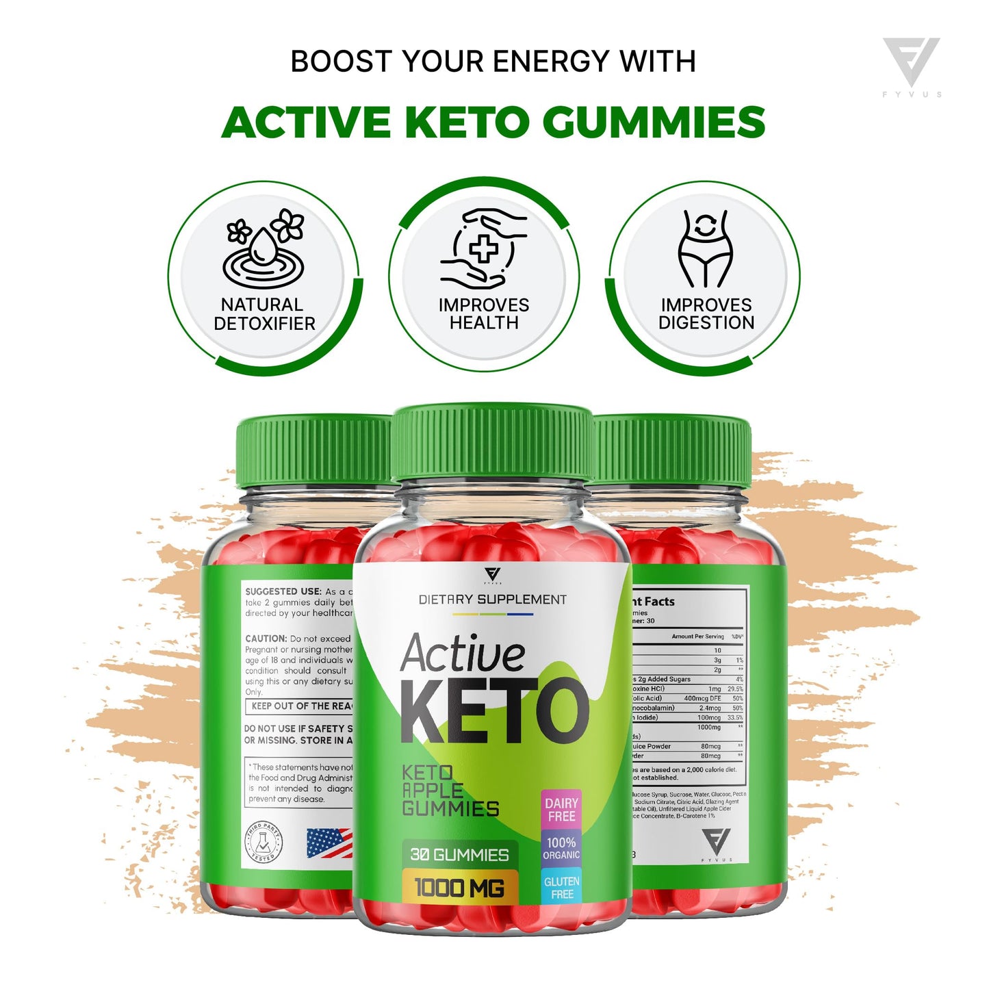 (2 Pack) Active Keto Gummies for Weight Loss Active Keto ACV Gummies Advanced