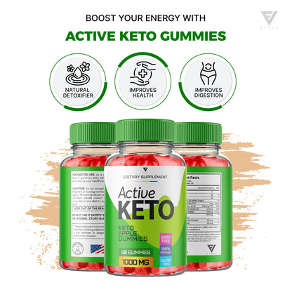 (2 Pack) Active Keto Gummies for Weight Loss Active Keto ACV Gummies Advanced