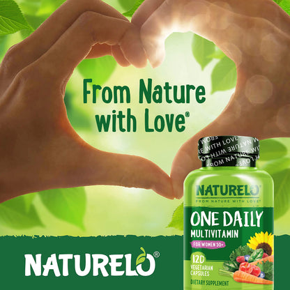 NATURELO One Daily Multivitamin for Women 50+ (Iron Free) - Menopause Support