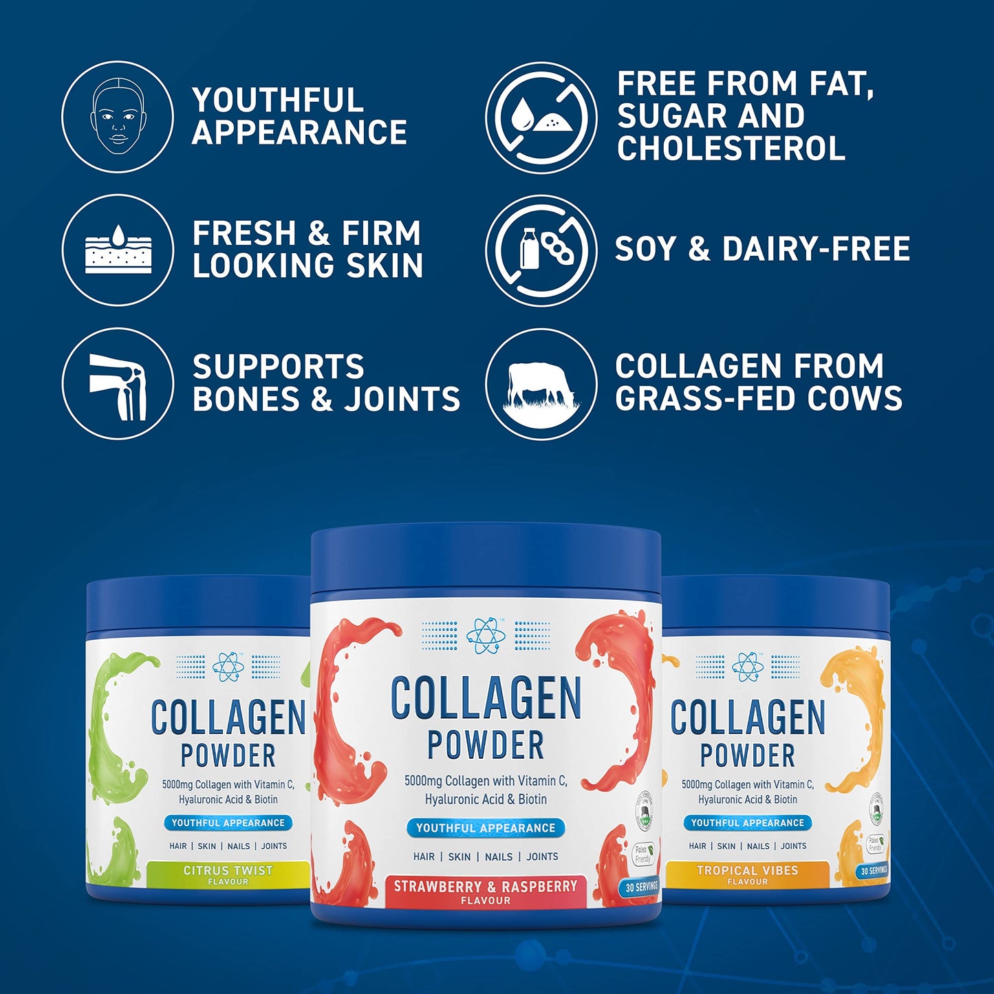 Applied Nutrition Collagen Powder - Citrus Twist Flavour - 5000mg Hydrolysed Bovine Flavoured