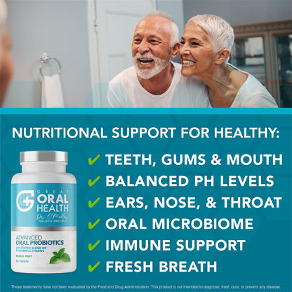 Oral Probiotics for Mouth Bad Breath Treatment for Adults: Dentist Formulated Advanced