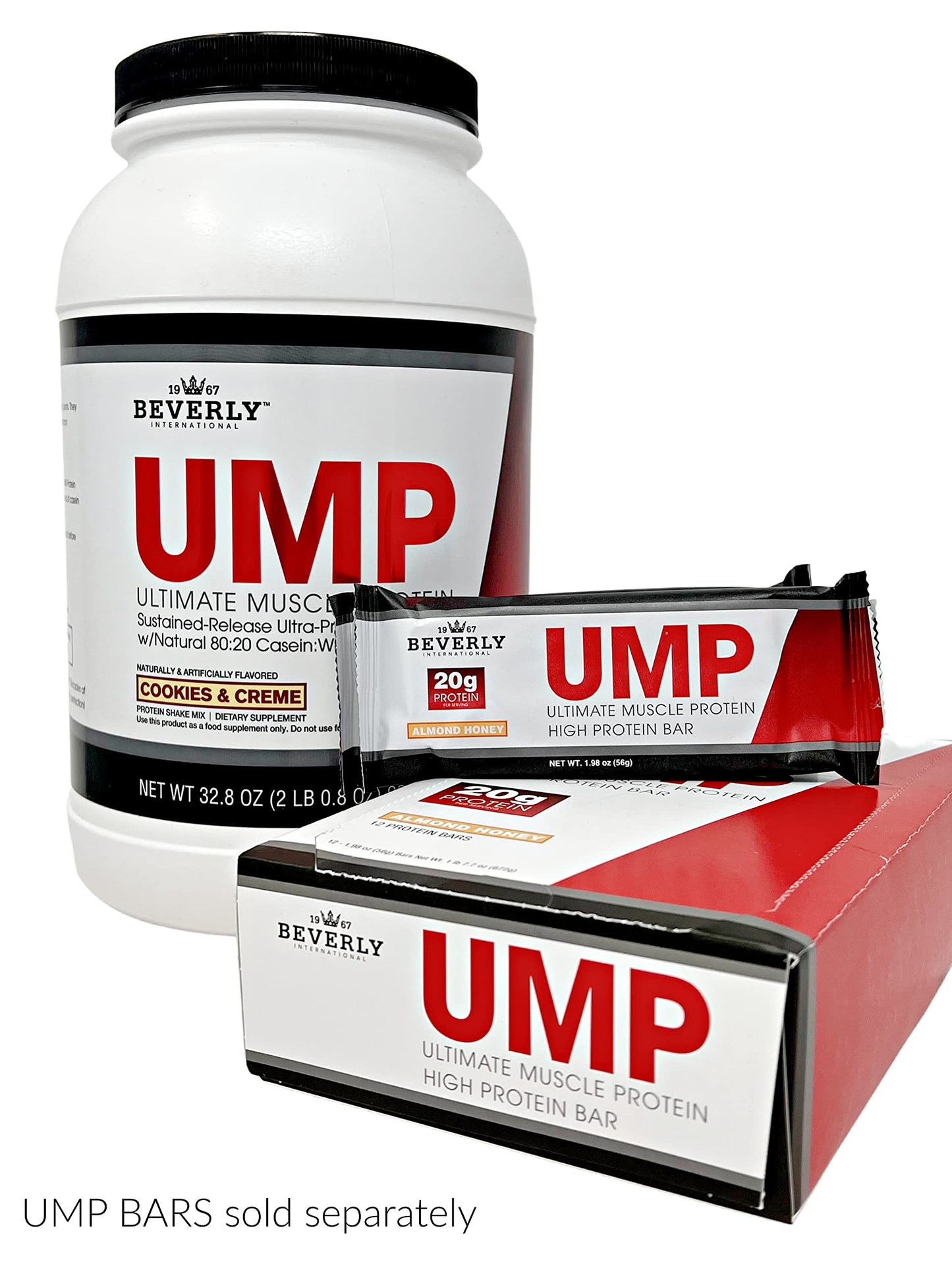 Beverly International UMP Protein Powder, Cookies & Cream. Unique Whey-Casein Ratio