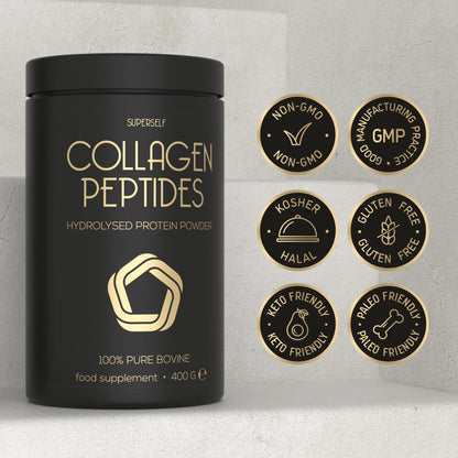 Premium Collagen Powder - Collagen Supplements for Women & Men - Pure Bovine Collagen Peptides 400g