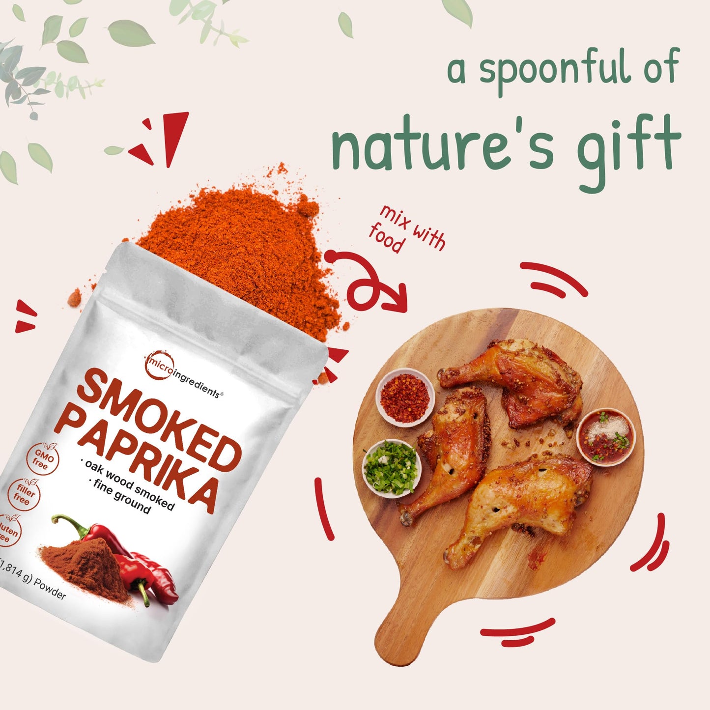 Smoked Paprika Powder 4lbs(64 oz) | Premium Source for Spice & Seasoning