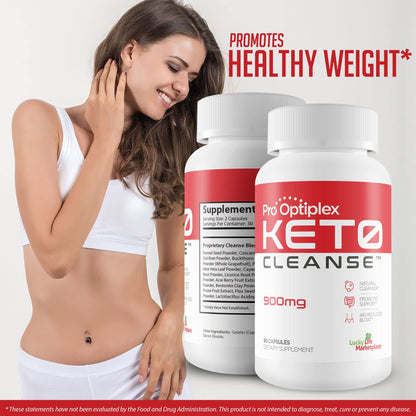 Pro Optiplex Keto Cleanse - Cleanse & Detox Naturally - Herbal Keto Cleanse with Probiotic